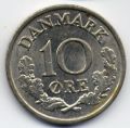 Дания---10 эре 1965г.