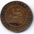 Индо-Китай (Французский)---1 цент 1888г.