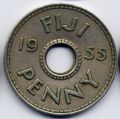 Фиджи---1 пенни 1955г.