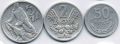 Польша---подборка из трех монет 1957-58гг.