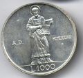 Сан-Марино---1000 лир 1987г.15-ти летие возобновления монетной чеканки