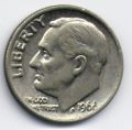 Соединенные Штаты Америки---10 центов( дайм) 1966-1986гг.