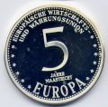 Германия---монетовидный жетон 1998г.5 лет Европейскому союзу