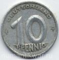 ГДР---10 пфеннигов 1949г.