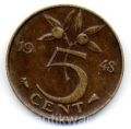 Нидерланды---5 центов 1948г.