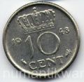 Нидерланды---10 центов 1948г.