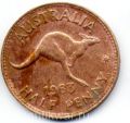 Австралия---1/2 пенни 1963г.