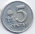 Литва---5 центов 1991г.