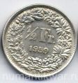 Швейцария---1/2 франка 1959г.