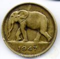 Бельгийское Конго---5 франков 1947г.