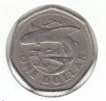 Барбадос---1 доллар 1989г.