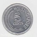 Сингапур---5 центов 1971г.