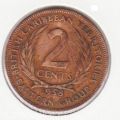Британские Карибские территории---2 цента 1958г.