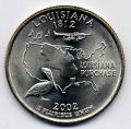 Соединенные Штаты Америки - цент (25) 2002г.Луизиана