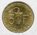 Западная Африка---5 франков 1980г.