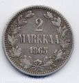 Россия (княжество Финляндское )---2 марки 1865г.
