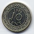 Суринам---10 центов 1989-2009гг.