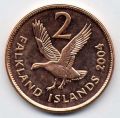 Фолклендские острова---2 пенса 1998-2004гг.