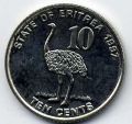 Эритрея---10 центов 1997г.