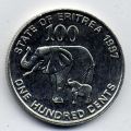 Эритрея---100 центов 1997г.
