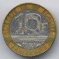 Франция---10 франков 1989г.