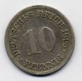 Германия---10 пфеннигов 1893г.