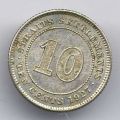 Стрейтс-Сетлментс---10 центов 1927г.