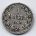 Россия(княжество Финляндское)---1 марка 1866г.