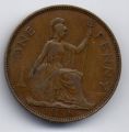 Великобритания---1 пенни 1938г.