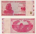 Зимбабве---10 долларов 2009г.