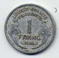 Франция---1 франк 1945г.
