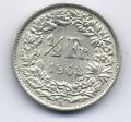 Швейцария---1/2 франка 1963г.