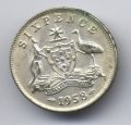 Австралия---6 пенсов 1958г.