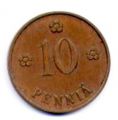 Финляндия---10 пенни 1935г.