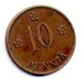 Финляндия---10 пенни 1924г.