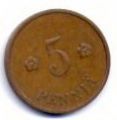 Финляндия---5 пенни 1938г.