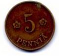 Финляндия---5 пенни 1922г.