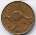 Австралия---1 пенни 1961-64гг.